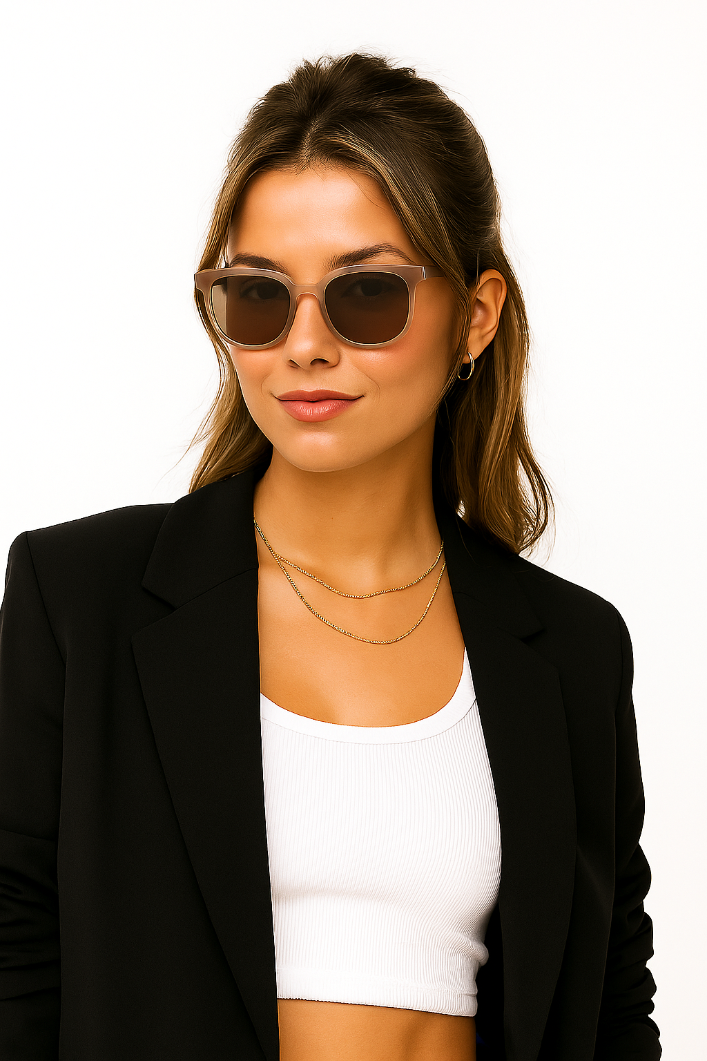 Gafas de Sol Ojos de Gato Oro Rosa Divine | Waypalm