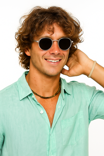 Gafas de Sol Redondas Grey Marbella | Waypalm