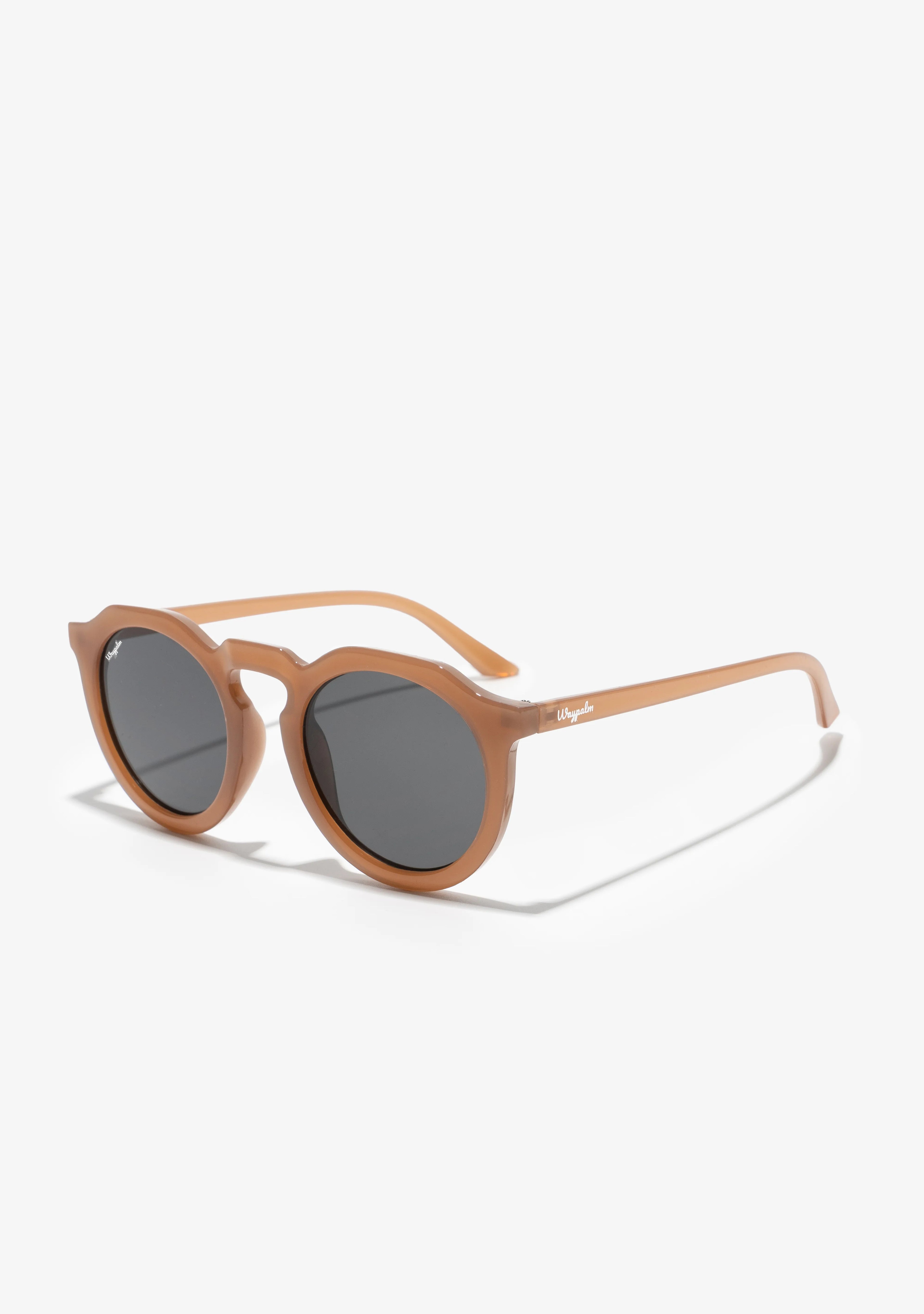 Gafas de Sol Redondas Marrón Claro Delta| Waypalm