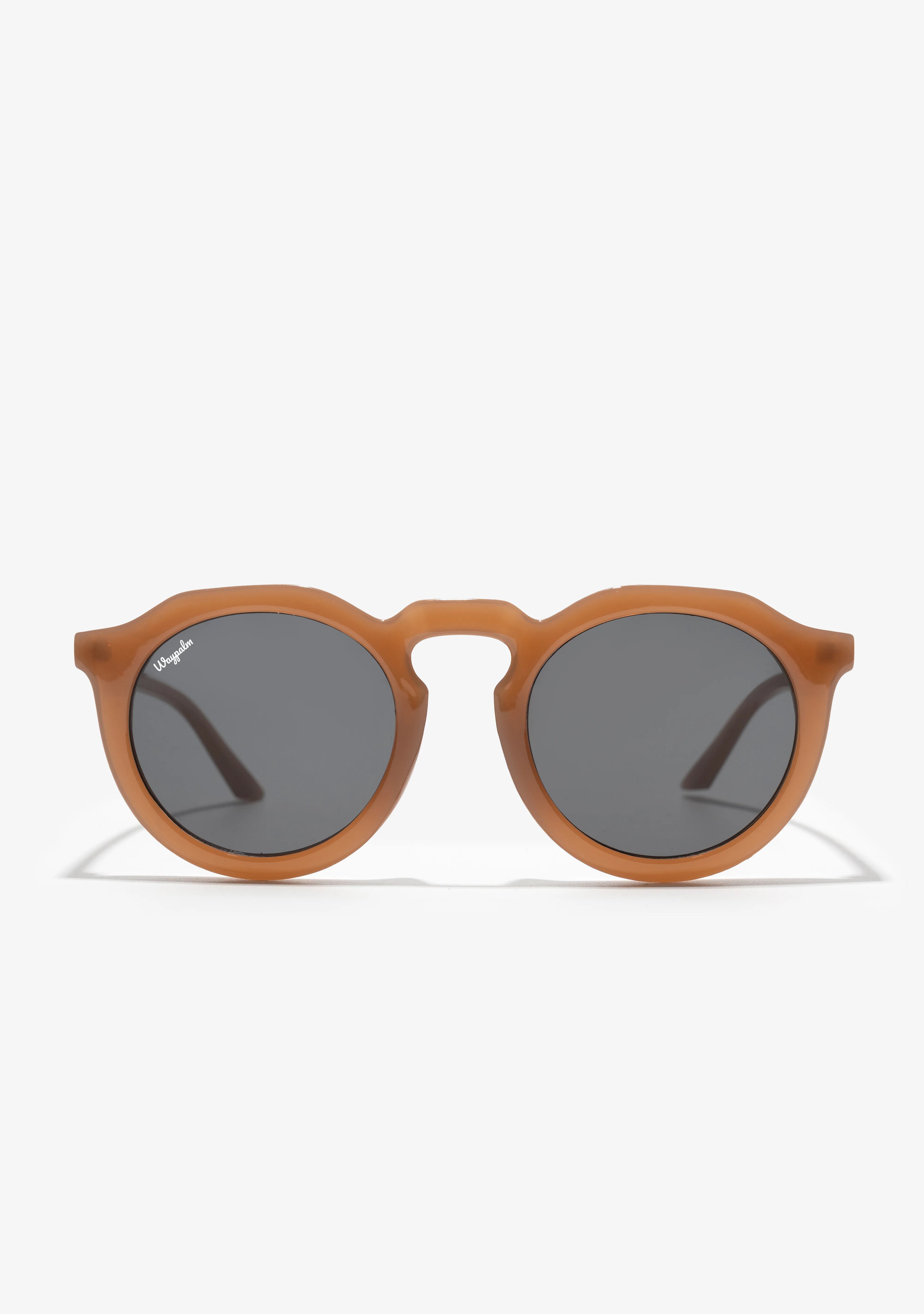 Gafas de Sol Redondas Marrón Claro Delta| Waypalm
