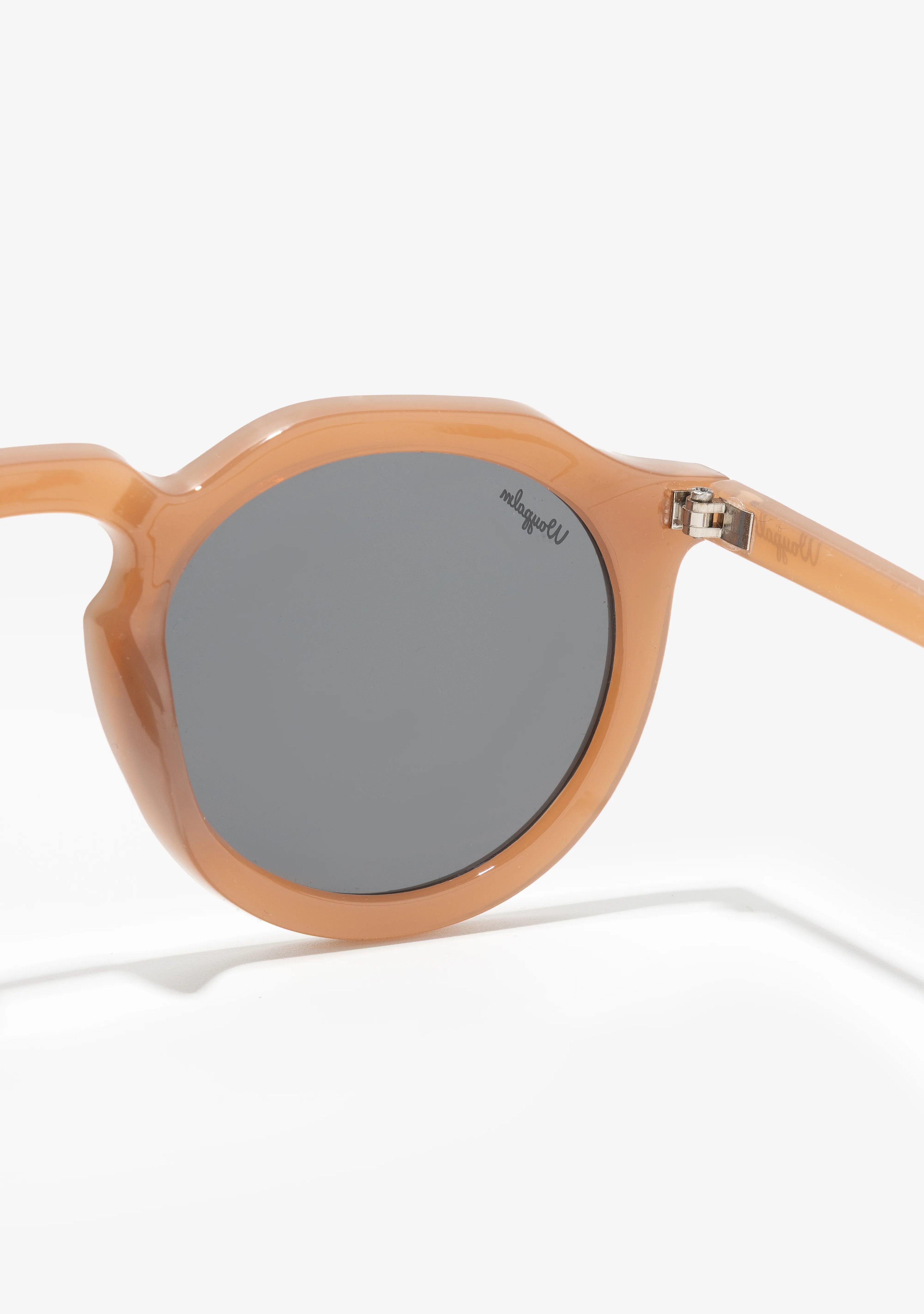 Gafas de Sol Redondas Marrón Claro Delta| Waypalm