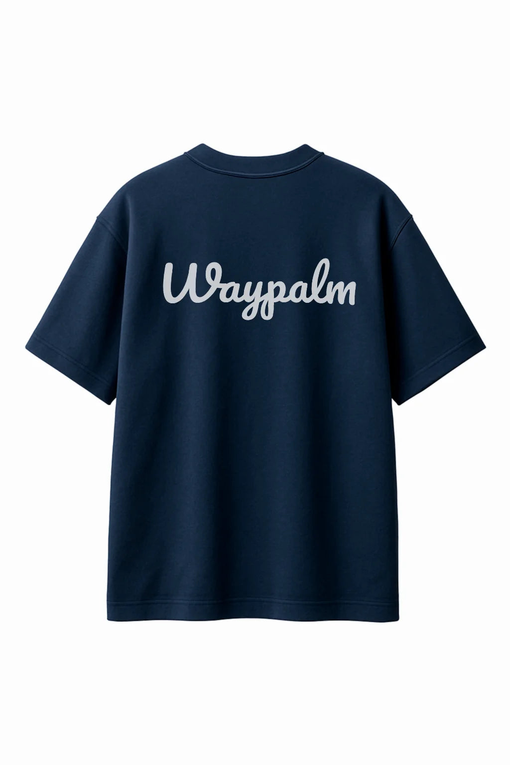 Camiseta de Algodón Oversize Azul Marino Waypalm