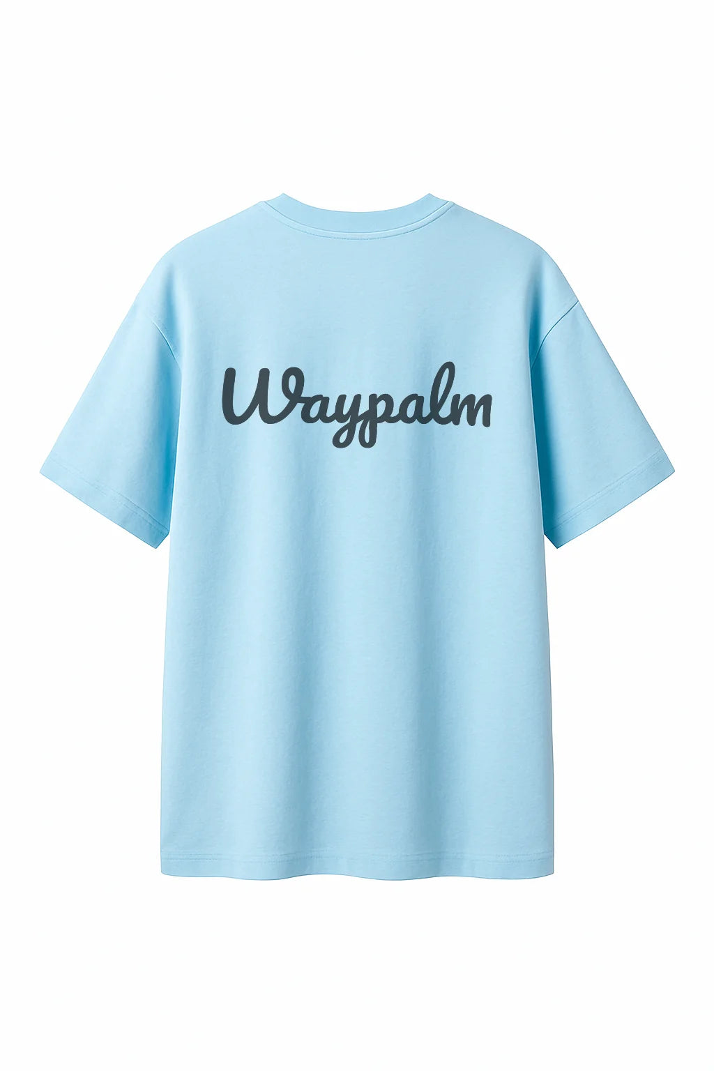 Camiseta de Algodón Oversize Celeste Waypalm