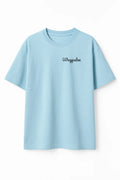 Camiseta de Algodón Oversize Celeste Waypalm