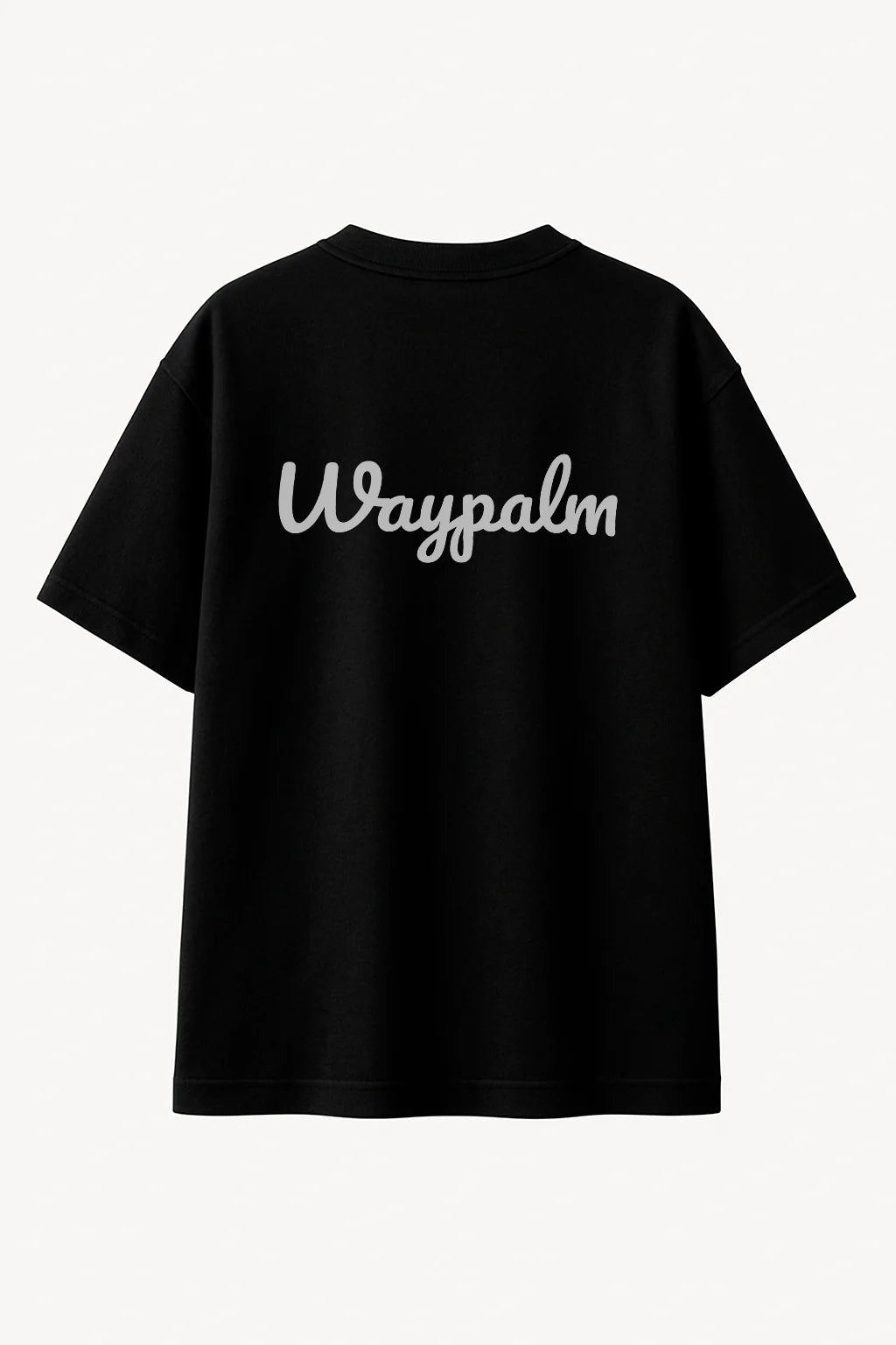 Camiseta de Algodón Oversize Negra Waypalm