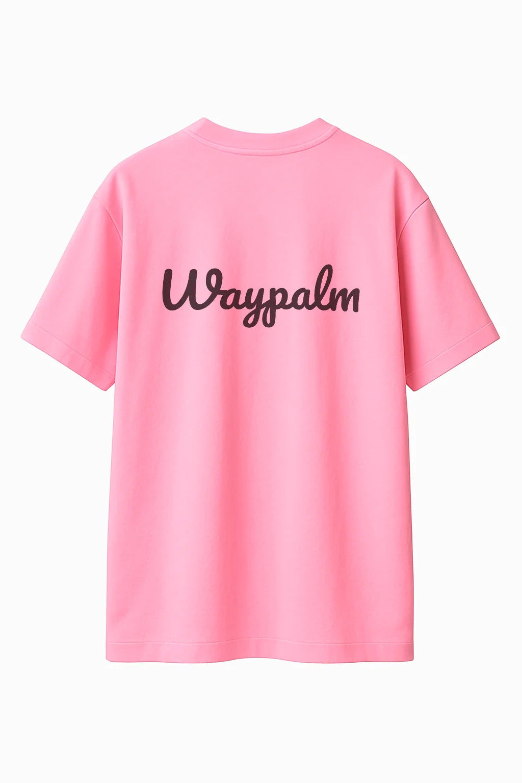 Camiseta de Algodón Oversize Rosa Waypalm