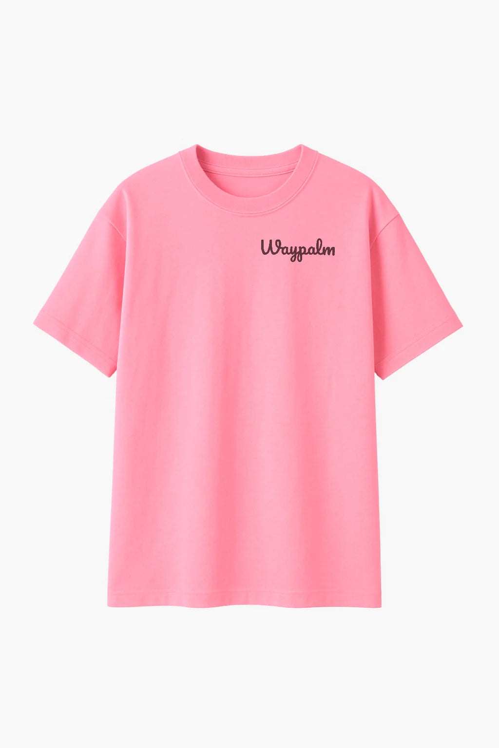 Camiseta de Algodón Oversize Rosa Waypalm