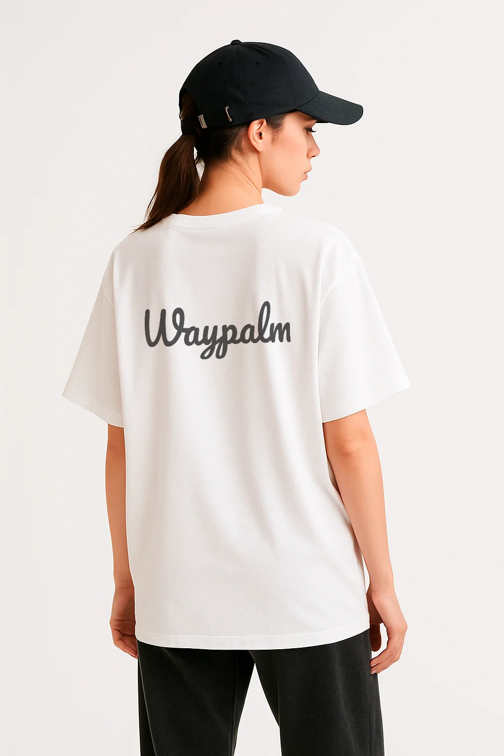 Camiseta de Algodón Oversize Blanca Waypalm