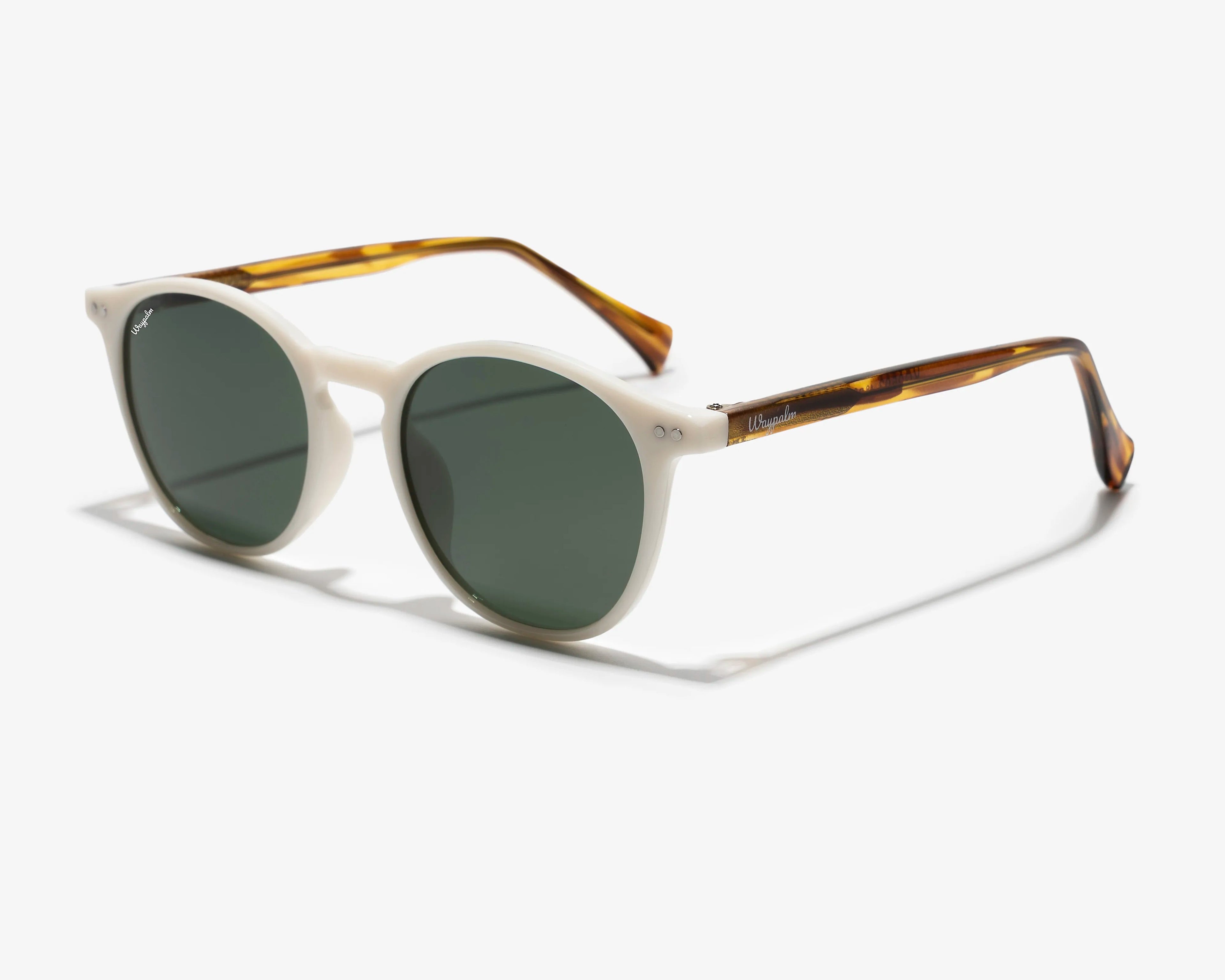 Gafas de Sol Redondas Waypalm Malibu Blancas