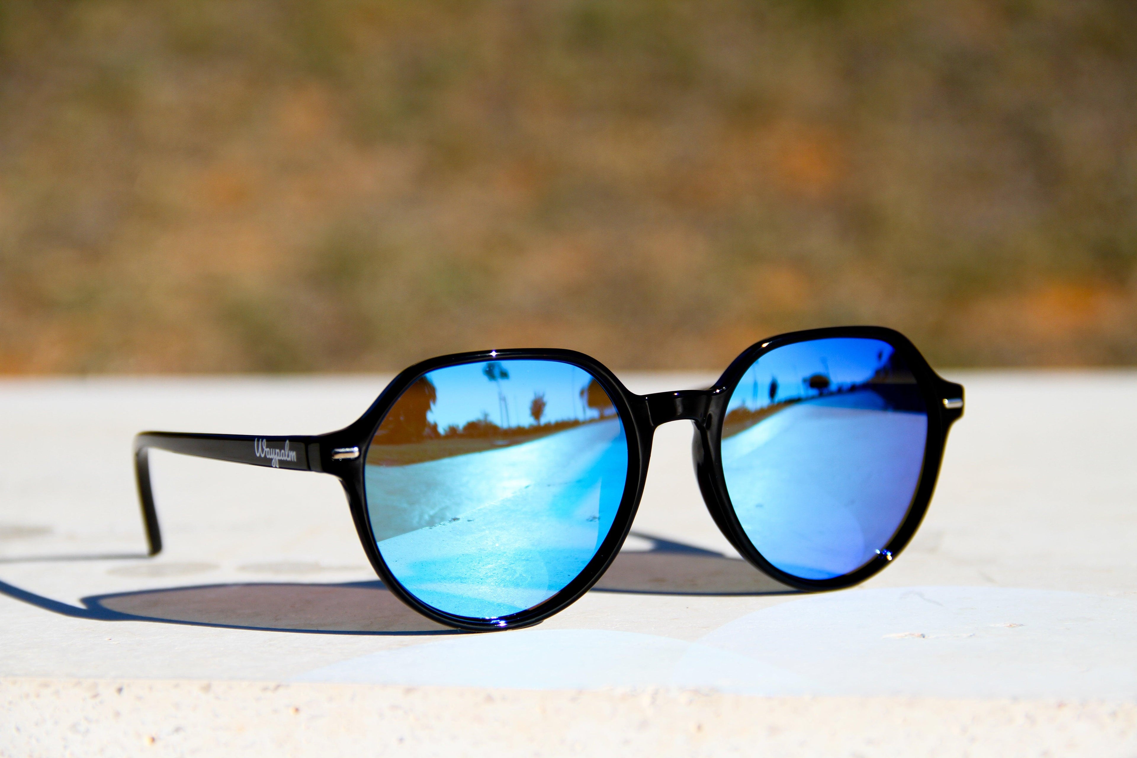Marbella Black - Ice Blue Mirrow - Waypalm ©