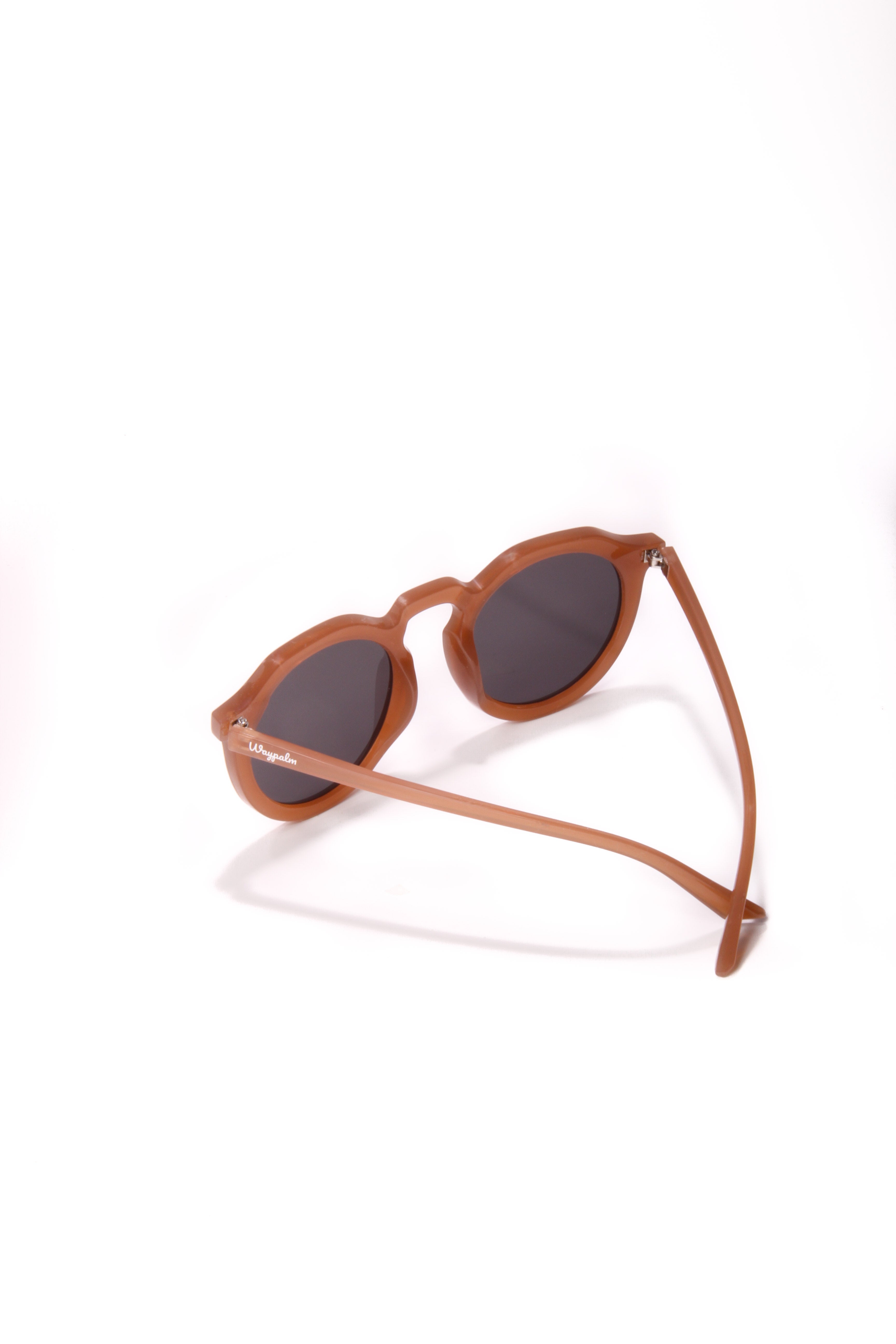 Gafas de Sol Redondas Marrón Claro Delta| Waypalm