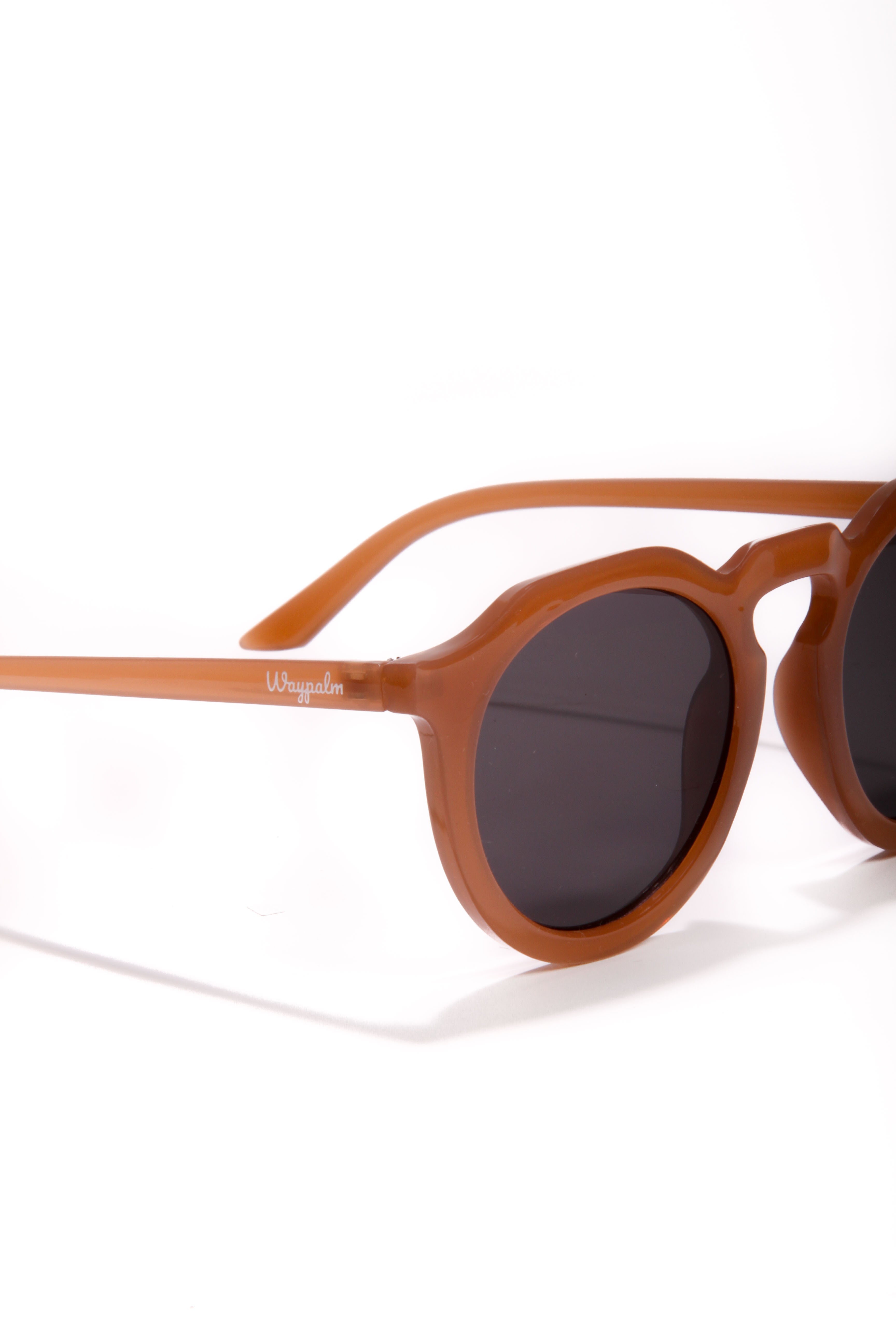 Gafas de Sol Redondas Marrón Claro Delta| Waypalm