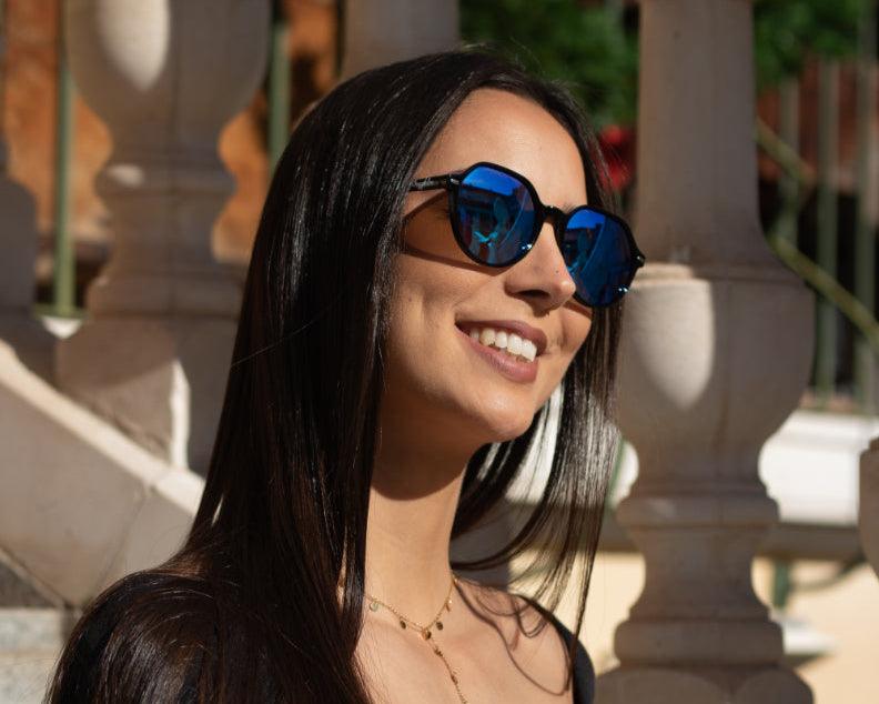 Marbella Black - Ice Blue Mirrow - Waypalm ©