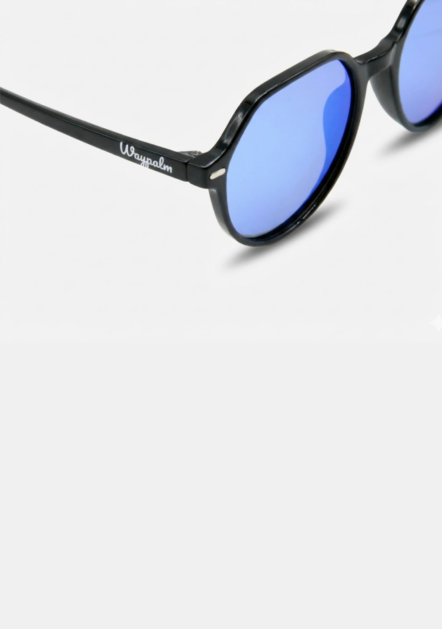 Gafas de Sol Redondas Espejo Azul Marbella | Waypalm