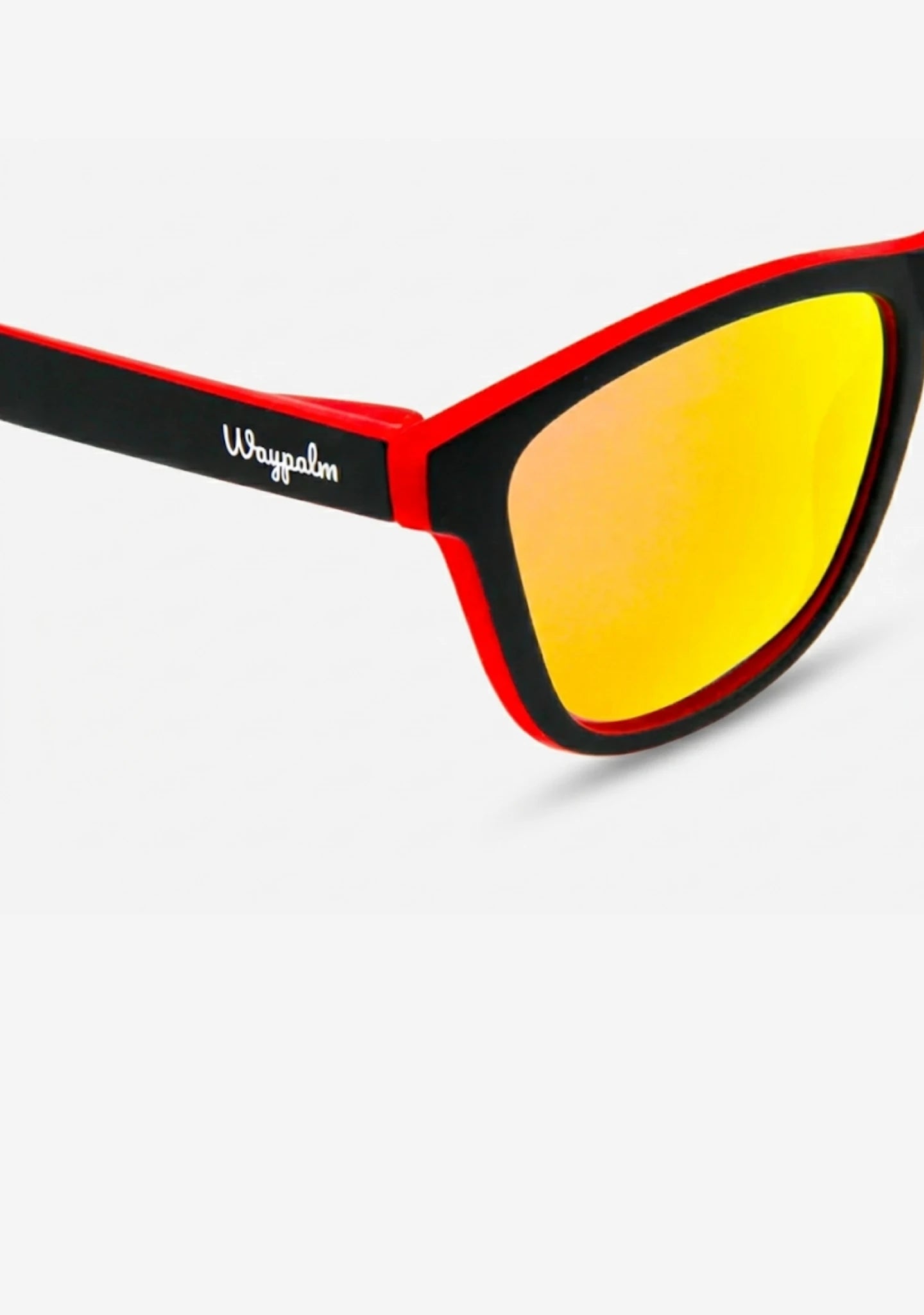 Gafas de Sol Cuadradas Polarizadas Regular Black Red | Waypalm