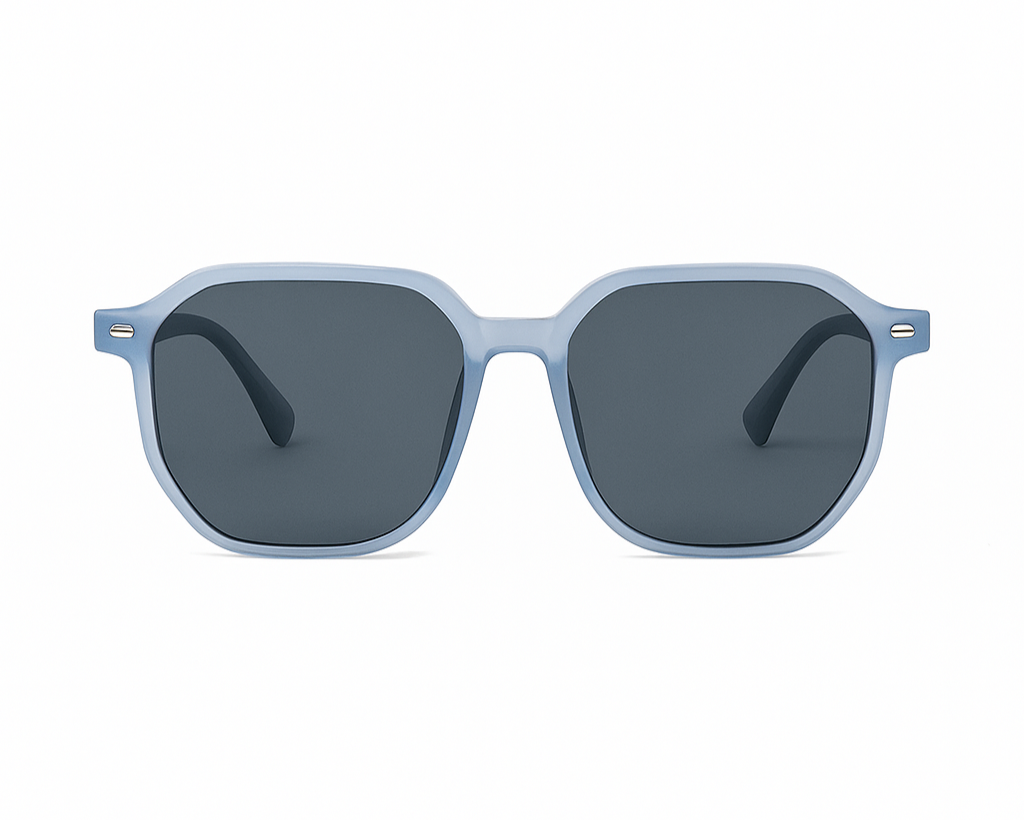 Gafas de Sol Redondas Azul Claro Santa Pola | Waypalm